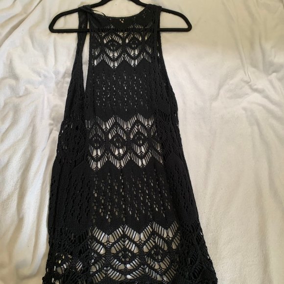 Navy Blue Short Sleeved Knit Roxy Cardigan - Picture 6 of 6